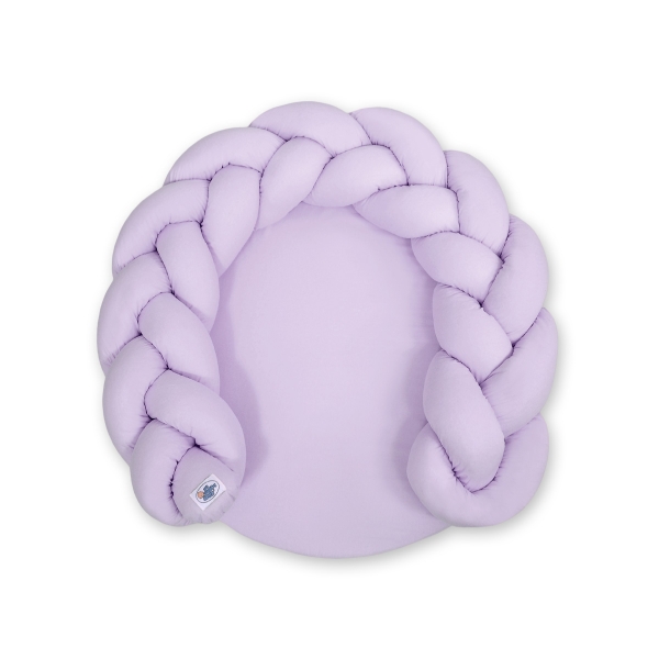 Oreiller Tressé Bébé Donut Lila