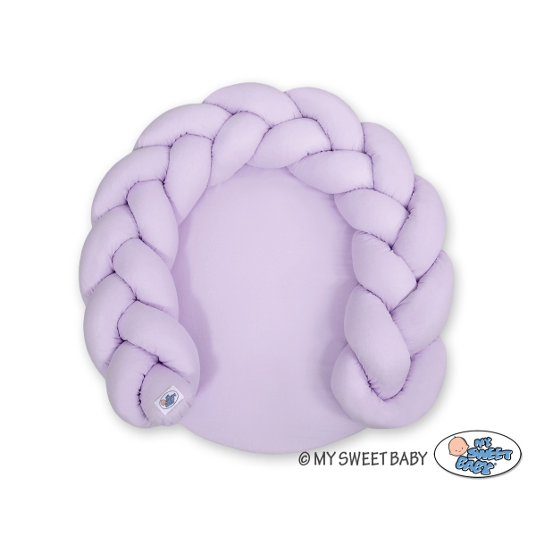 Oreiller Tressé Bébé Donut Lila