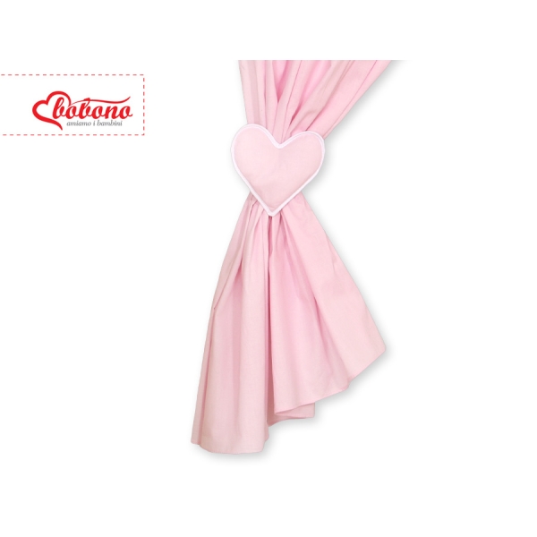 Paire de Rideaux de Chambre de Bébé Rose Cœurs
