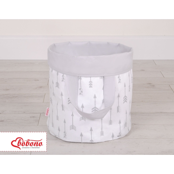 Panier à Jouets Double Face L Gris Flèches