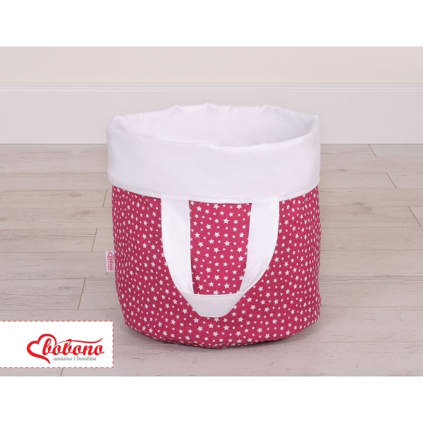 Panier à Jouets Double Face M Blanc Bordeaux Bordeaux