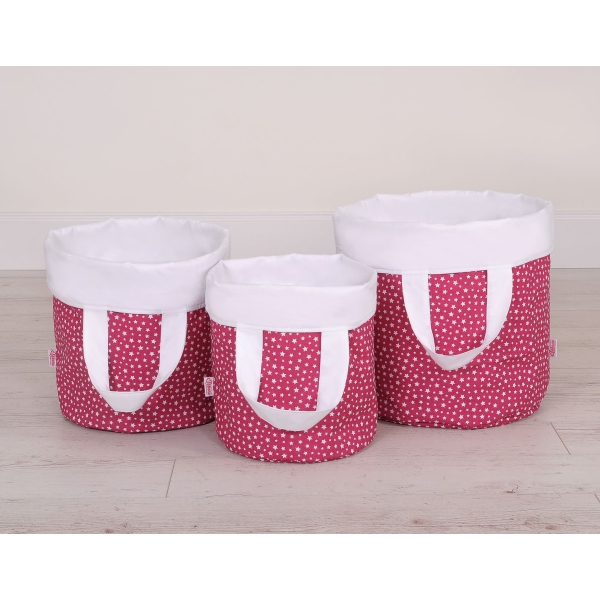 Panier à Jouets Double Face M Blanc Bordeaux Bordeaux
