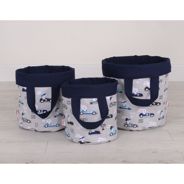 Panier à Jouets Double Face M Lapins