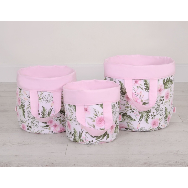 Panier à Jouets Double Face M Rose