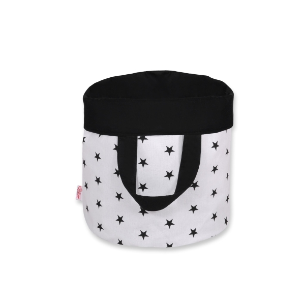 Panier en Tissu Coton pour Ranger Produits et Jouets S Noir