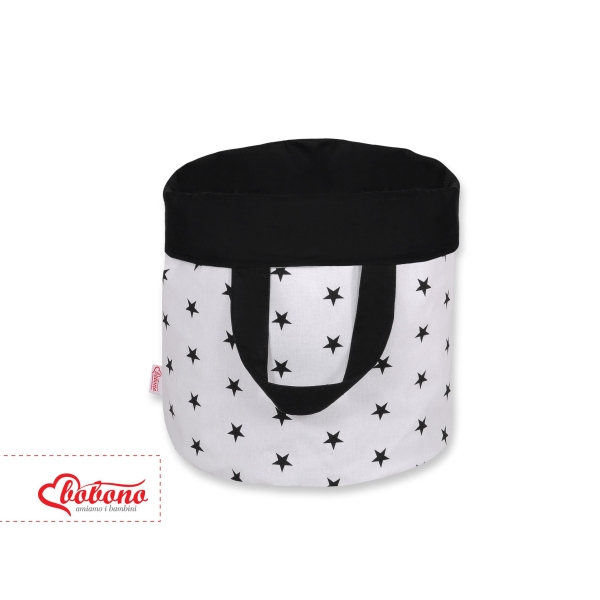 Panier en Tissu Coton pour Ranger Produits et Jouets S Noir