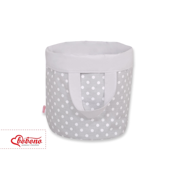 Panier Rangement Jouet M Gris à Pois