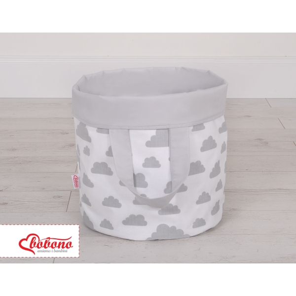 Panier Rangement Jouet M Gris Des Nuages