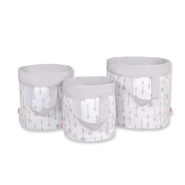 Paniers de Rangement M Gris Flèches