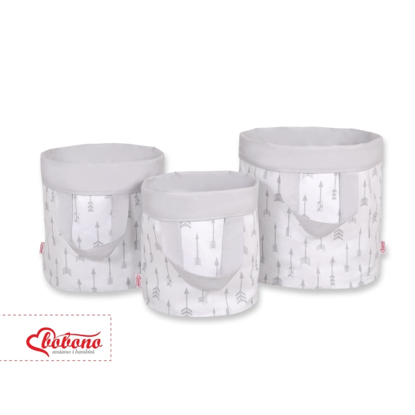 Paniers de Rangement M Gris Flèches