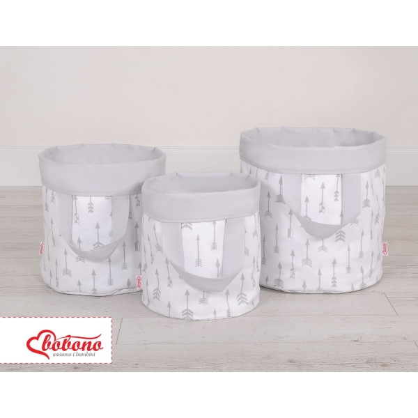 Paniers de Rangement M Gris Flèches