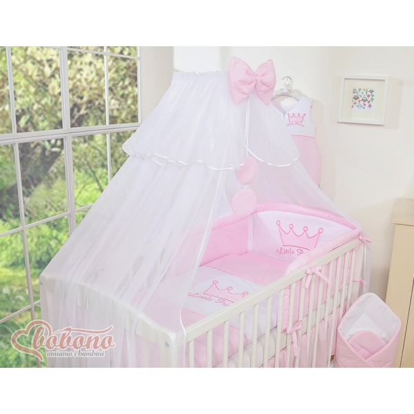 Parure de Linge  Lit Bébé 11 pcs  Moustiquaire Rose Prince / Princess pour Fille