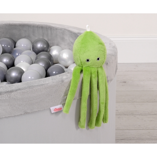 Peluche Pieuvre avec Hochet pour de Bébé Vert