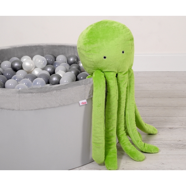 Peluche Pieuvre avec Hochet pour de Bébé Vert