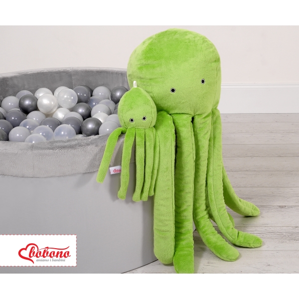 Peluche Pieuvre avec Hochet pour de Bébé Vert
