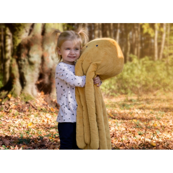 Peluche Pieuvre avec Hochet pour de Bébé Vert