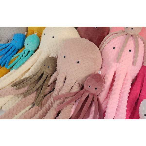 Pieuvre Câlins avec Hochet  Rose