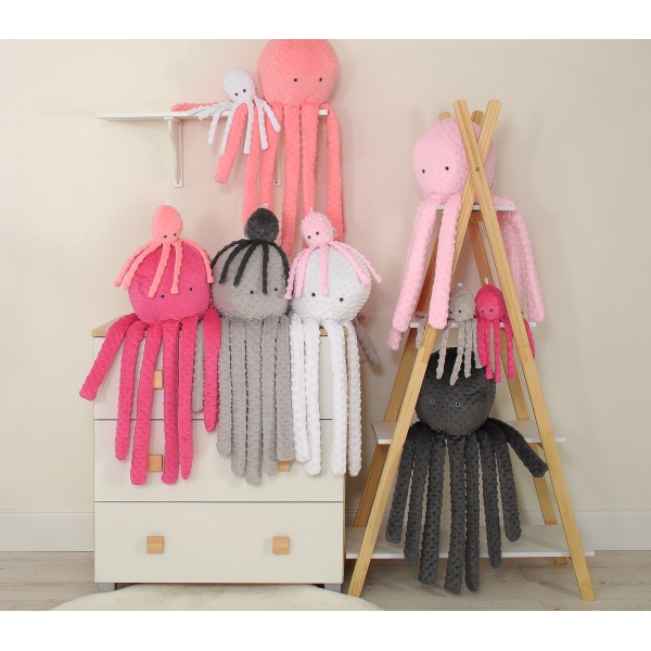 Pieuvre Câlins avec Hochet  Rose