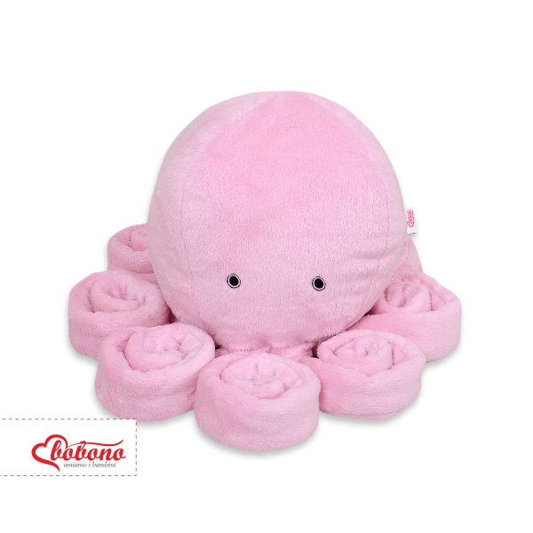 Pieuvre en Peluche avec Hochet Rose