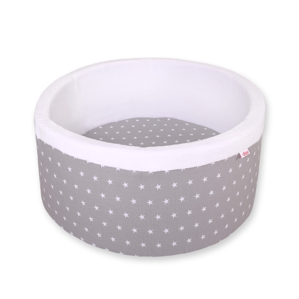 Piscine à Balle pour Enfant - Balles Non-incluses Gris à Étoiles