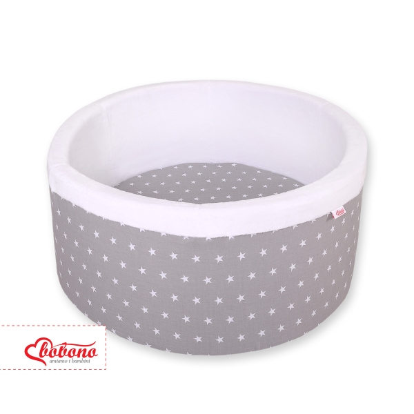 Piscine à Balle pour Enfant - Balles Non-incluses Gris à Étoiles