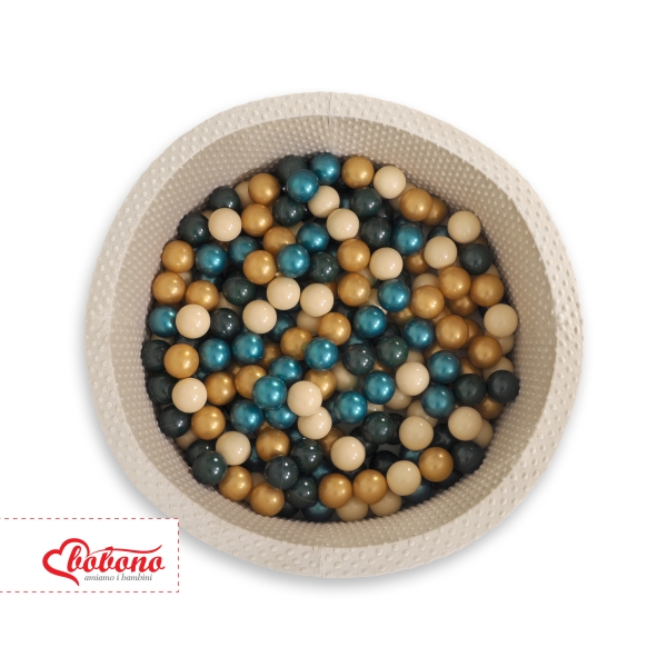 Piscine à balles Beige Minky avec balles 200pcs