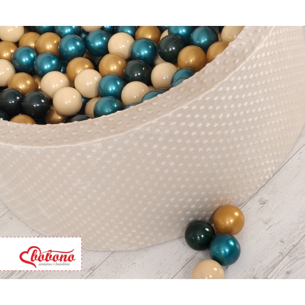 Piscine à balles Beige Minky avec balles 200pcs
