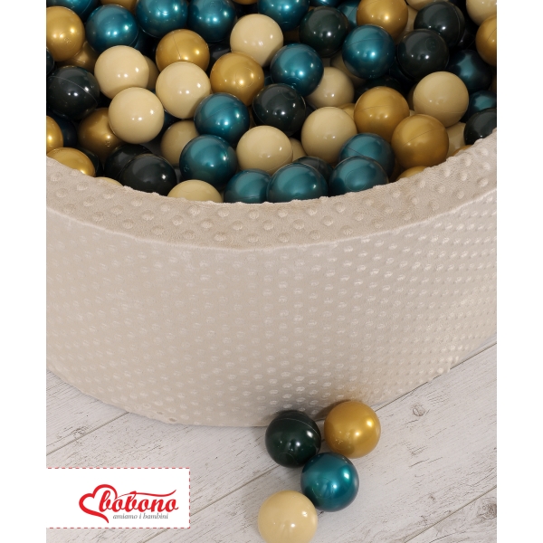 Piscine à balles Beige Minky avec balles 200pcs