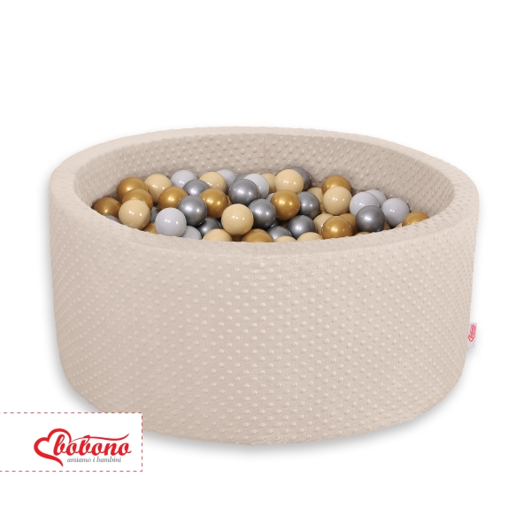 Piscine à balles Beige Minky avec balles 200pcs