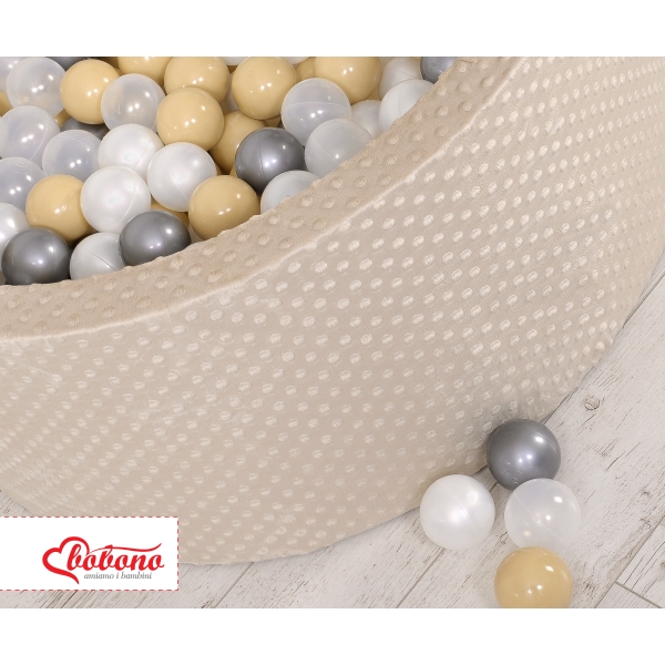 Piscine à balles Beige Minky avec balles 200pcs