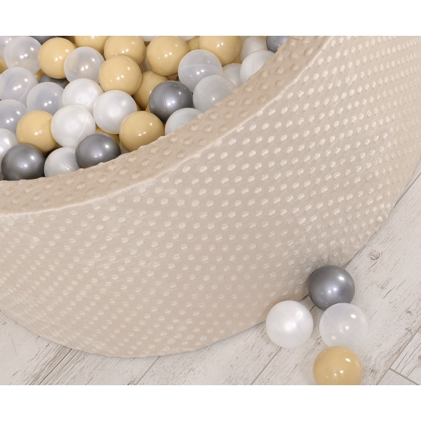 Piscine à balles Beige Minky avec balles 200pcs