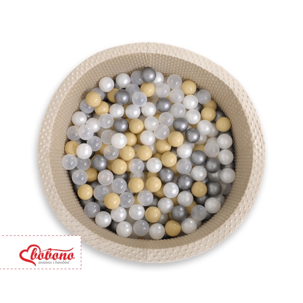 Piscine à balles Beige Minky avec balles 200pcs