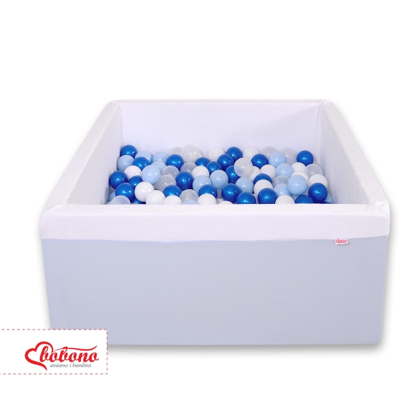 Carrée Piscine à Balles Minky 200pcs Bleu