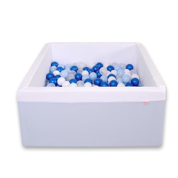 Carrée Piscine à Balles Minky 200pcs Bleu