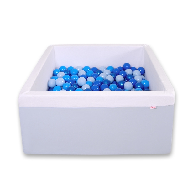 Carrée Piscine à Balles Minky 200pcs Bleu