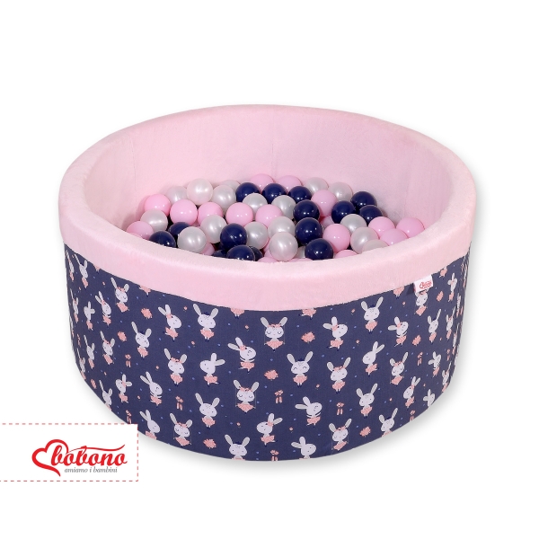 Piscine à Balles Minky 200pcs Bleu Lapins