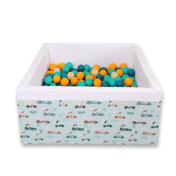 Carrée Piscine à Balles Minky 200pcs Menthe