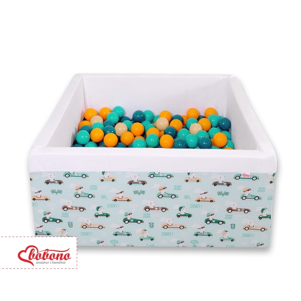 Carrée Piscine à Balles Minky 200pcs Menthe