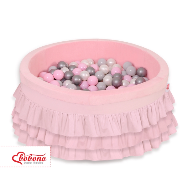 Piscine à Balles  à volants Minky 200pcs Rose