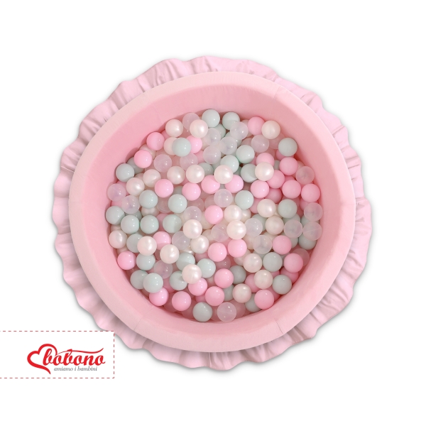 Piscine à Balles  à volants Minky 200pcs Rose
