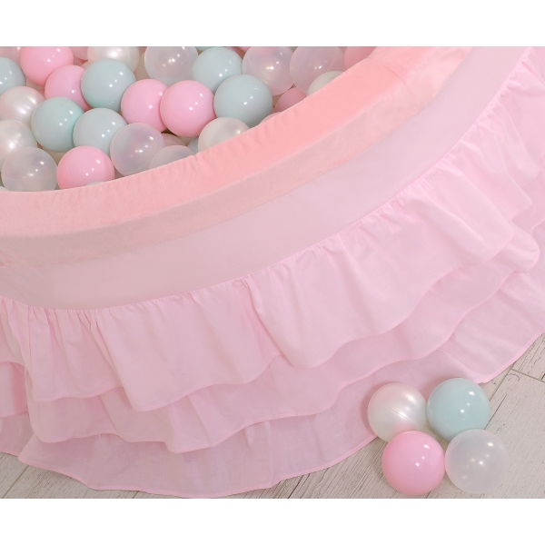Piscine à Balles  à volants Minky 200pcs Rose
