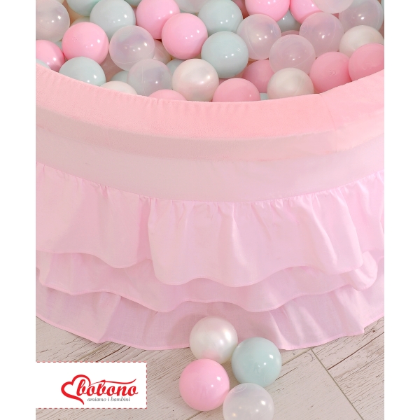 Piscine à Balles  à volants Minky 200pcs Rose