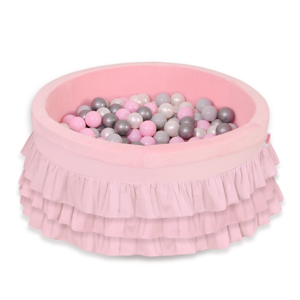 Piscine à Balles  à volants Minky 200pcs Rose