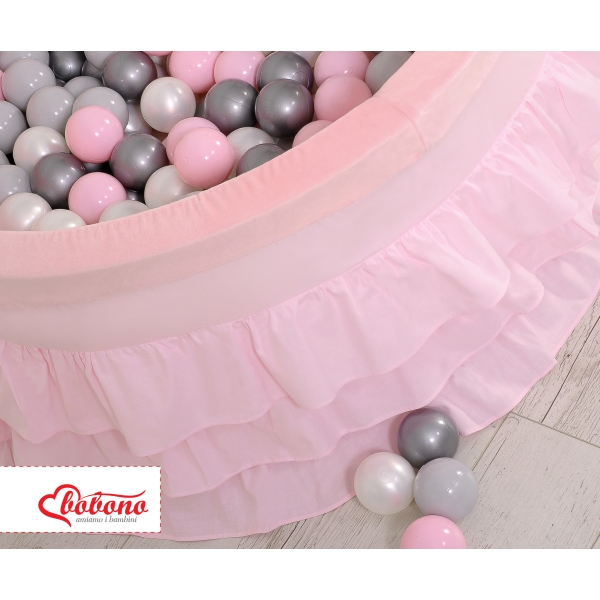 Piscine à Balles  à volants Minky 200pcs Rose