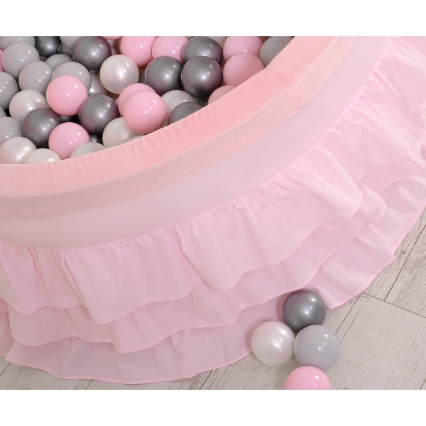 Piscine à Balles  à volants Minky 200pcs Rose
