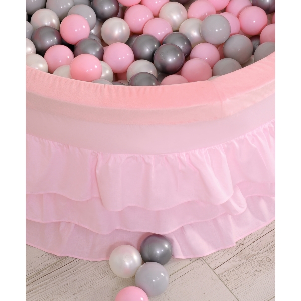 Piscine à Balles  à volants Minky 200pcs Rose