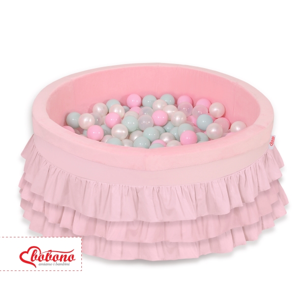 Piscine à Balles  à volants Minky 200pcs Rose