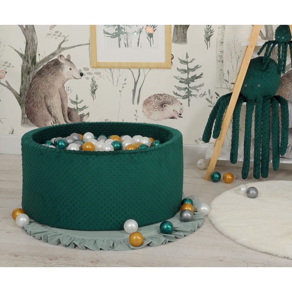 Piscine à balles Minky avec balles 200pcs Vert Sapin