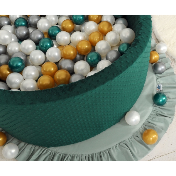 Piscine à balles Minky avec balles 200pcs Vert Sapin