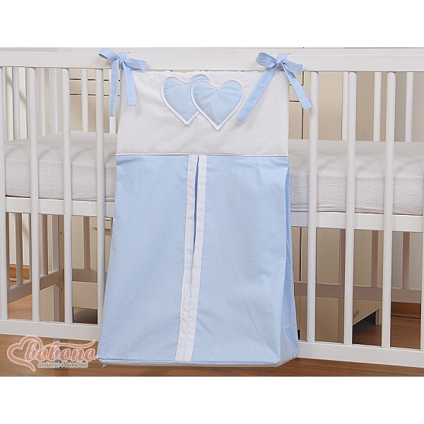 Pochette de Rangement pour Couche Bleu Cœurs